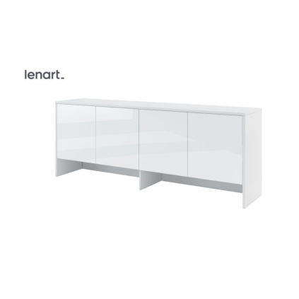 Biely lesklý nadstavec Lenart BED CONCEPT BC-10p
