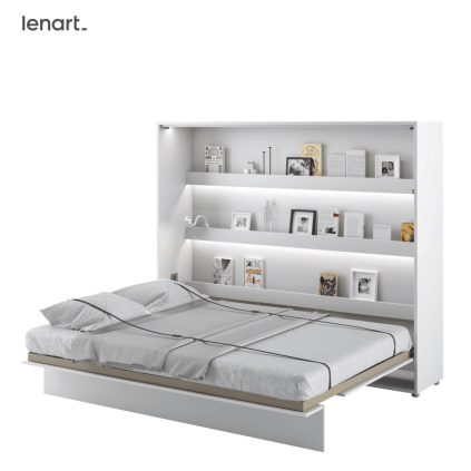 Biela sklápacia posteľ Lenart BED CONCEPT BC-14 | 160 x 200 cm