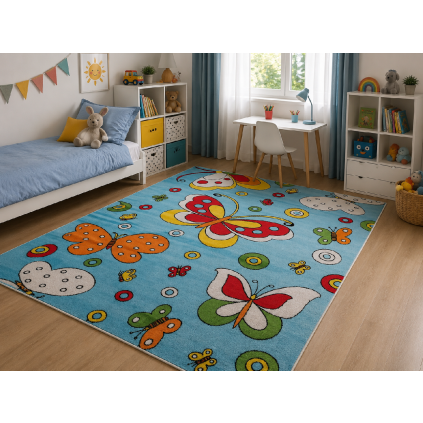 Koberec KINDER light blue C795A 160 x 220 cm