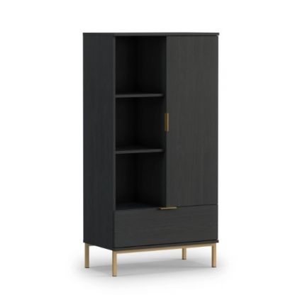 prakticky regal pula r70 pl05 v jasen portland cierny farbe na vysokych zlatych nohach