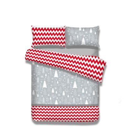 moderne obliecky christmasmess siva cervena biela