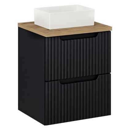 kupelnova skrinka s umyvadlom a doskou doskou nova black DU50 1