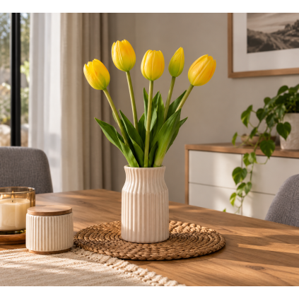 Kytica umelých tulipánov NATU 473 | žltá 41 cm