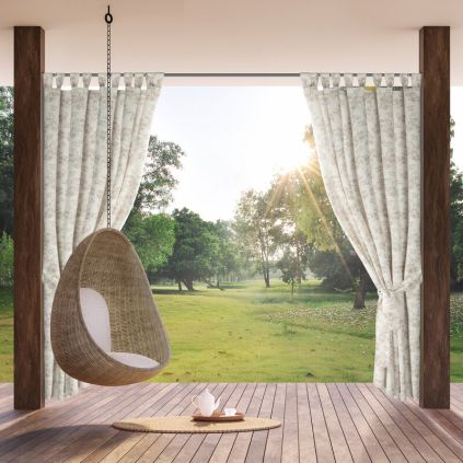 Záves na terasu GARDEN 12 PU | krémová/púdrová 155 x 260 cm