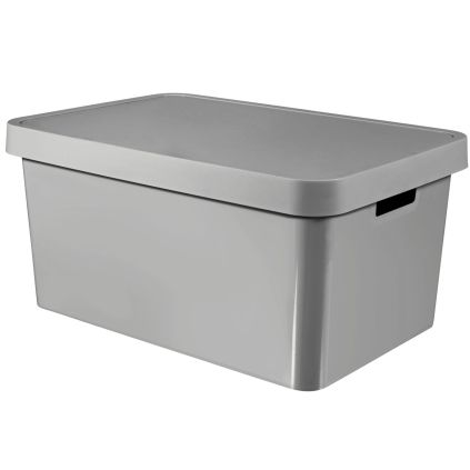 ulozny box infinity 45l siva s vekom