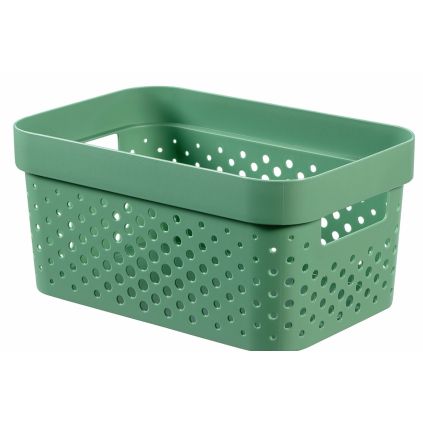 ulozny box infinity dots 4,5l zelena recyklovany plast