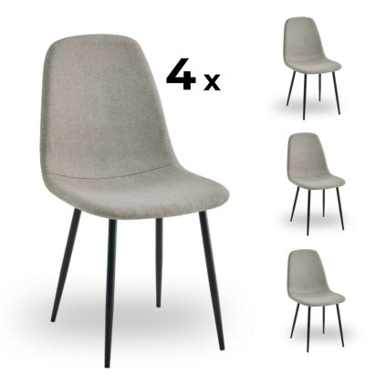 Jedálenské stoličky LOVISA | hnedá 4 kusy