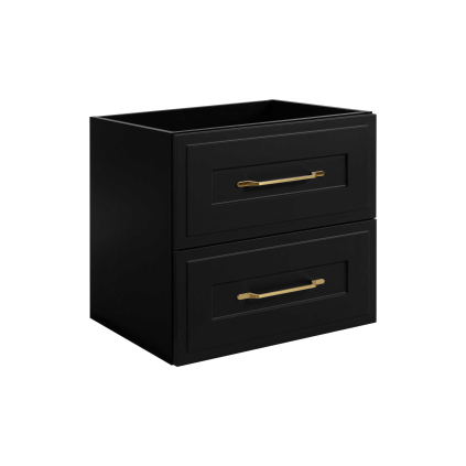 kupelnova skrinka pod umyvadlo classic cierna 60 cm dve zasuvky