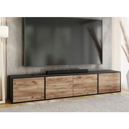 EDI4 tv stolik cierny dub craft zavesny kvalitny