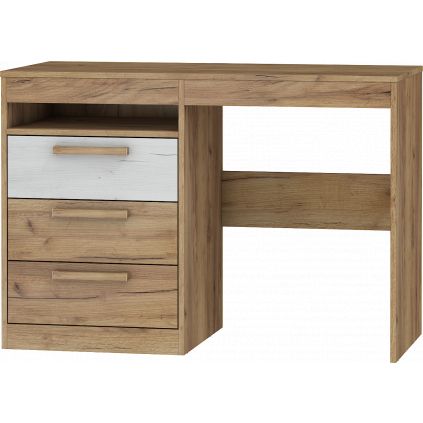 neodolateľný PC stolík MAXIMUS 03, v dizajne craft zlatý / craft biely