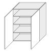 Kuchynská horná skrinka W4 80 vnútorné rozloženie