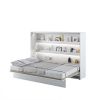 Biela rozložená sklápacia posteľ BED CONCEPT BC-04 | 140 x 200 cm