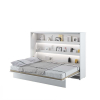 Rozložená sklápacia posteľ BED CONCEPT BC-04p | biely lesk 140 x 200 cm
