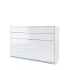 Biela lesklá sklápacia posteľ Lenart BED CONCEPT BC 05 120 x 200 cm