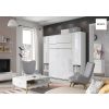 Sklápacia posteľ vhodná do malých priestorov BED CONCEPT BC-06p | biely lesk 90 x 200 cm