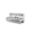 Sklápacia posteľ BED CONCEPT BC-06p | biely lesk 90 x 200 cm  otvorená s led osvietením