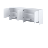 Otvorený nadstavec Lenart BED CONCEPT BC-10 pre sklápaciu posteľ BC-05 biely lesk