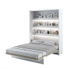 Pohodlná sklápacia posteľ BED CONCEPT BC-12p | 160 x 200 cm biely lesk