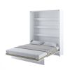 Praktická sklápacia posteľ BED CONCEPT BC-12p | biely lesk 160 x 200 cm