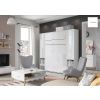 Zložená sklápacia posteľ BED CONCEPT BC-13 | 180 x 200 cm biely lesk
