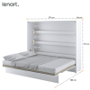 Biela sklápacia posteľ Lenart BED CONCEPT BC-14 | 160 x 200 cm rozmery