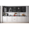 kuchyňa Emporium White Black Alu korpus grey
