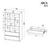 rozmery moderného regálu Archa Ar4