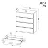 Komoda Archa Ar5 rozmery