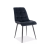 jedálenská stolička CHIC VELVET, v čiernom prevedení BLUVEL 19