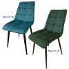 calunene jedalenske stolicky chic velvet modra zelena