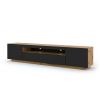 tv stolik aura 200 bez led osvetlenia dub artisan cierny mat