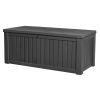 Praktický plastový box WOODROCK | grafit 570L s úložným priestorom