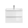 CAPRI WHITE 821 + UM 8070 80 + skrinka s umývadlom pohlad z predu