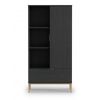 prakticky regal pula r70 pl05 v jasen portland cierny farbe na vysokych nohach