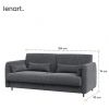 Tmavosivá pohovka Lenart BED CONCEPT BC-19 rozmery