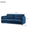 Modrá pohovka Lenart Bed Concept BC-19 rozmery