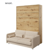 Výklopná posteľ Lenart BED CONCEPT s pohovkou dub artisan