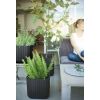 ratanovy kvetinac planter wood look S grafit s rastlinami