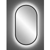 LED zrkadlo s čiernym rámom