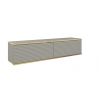 stylovy zavesny tv stolik bijou mdf135 siva zlata