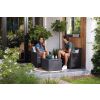Záhradný set CLARA balcony storage table grafit na terase