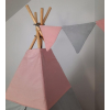 detsky stan tipoo teepee siva ruzova detail