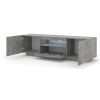 tv stolik aura 150 beton s led osvetlenim otvoreny
