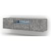 tv stolik aura 150 beton s led osvetlenim sivy