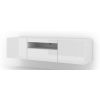 tv stolik aura 150 biely lesk s policou