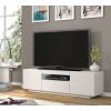 tv stolik aura 150 biely lesk s podnozou