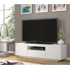 tv stolik aura 150 biely mat s led osvetlenim s podnozou