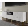 surf tv stolik 150 2D1S biely zlate nohy