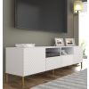 surf tv stolik 200 2d2s biela zlate nohy moderny detail