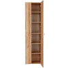 vysoká kúpeľňová skrinka capri oak 803 so zrkladlom otvorená